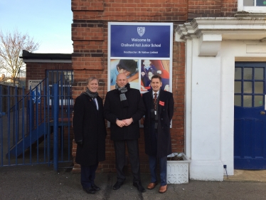 Sir David visited a school in Leigh-on-Sea